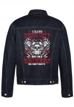 I Hate Being Sexy Biker Denim Jacket