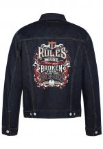 If Rules Are Mad To Be Biker Denim Jacket