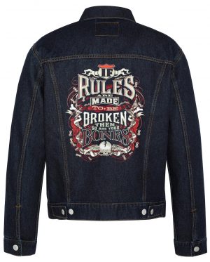 If Rules Are Mad To Be Biker Denim Jacket