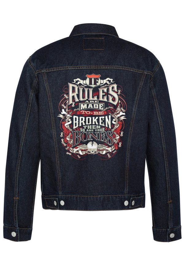 If Rules Are Mad To Be Biker Denim Jacket