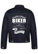 I'm A Biker That Means I'm Creative Biker Denim Jacket