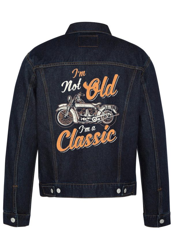 I'm Not Old I'm A Classic Biker Denim Jacket