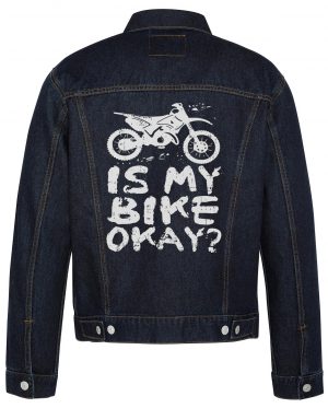 Is My Bike Ok Biker Denim Jacket