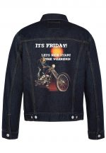 It's Friday Biker Denim Jacket