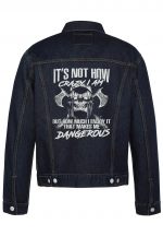 It's Not How Crazy I Am Biker Denim Jacket