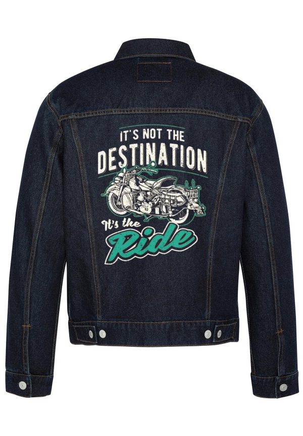 It's Not The Destination Biker Denim Jacket1