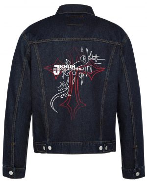 Jesus Revolution Biker Denim Jacket