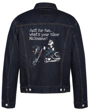 Just For Fun Biker Denim Jacket