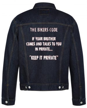 Keep It Private Biker Denim Jacket