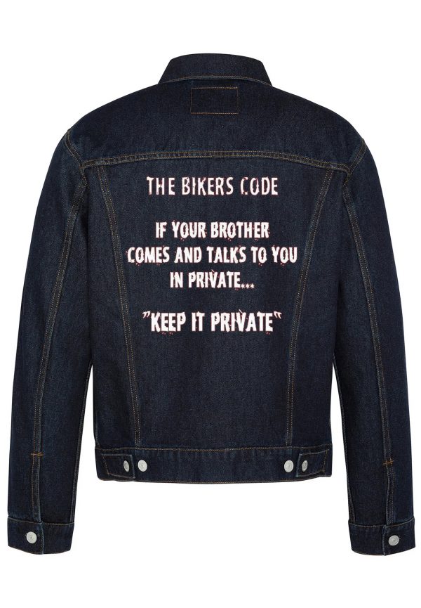 Keep It Private Biker Denim Jacket