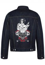 Kill My Enemies Biker Denim Jacket