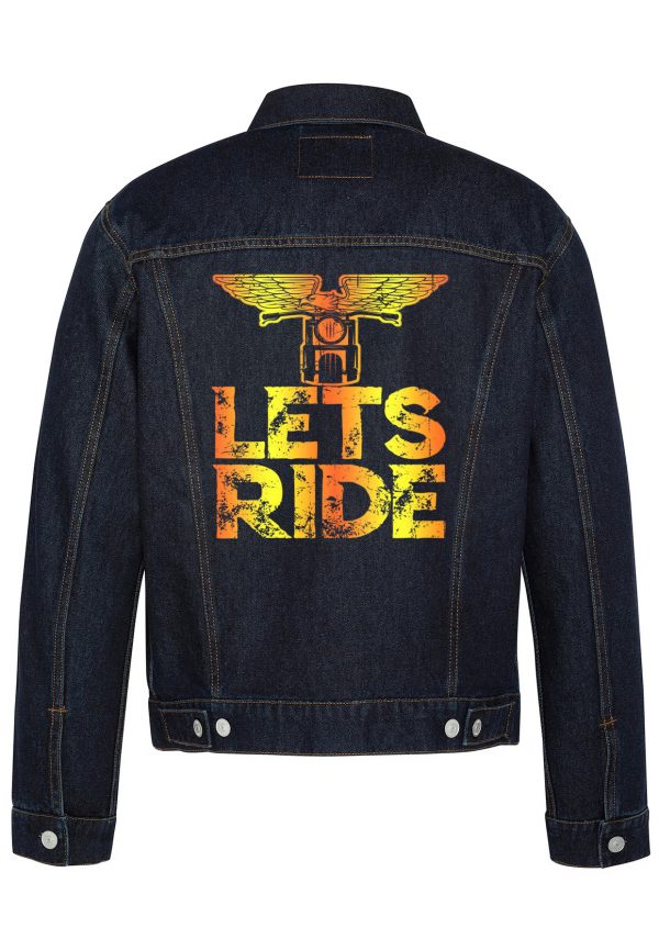 Lets Ride Biker Denim Jacket