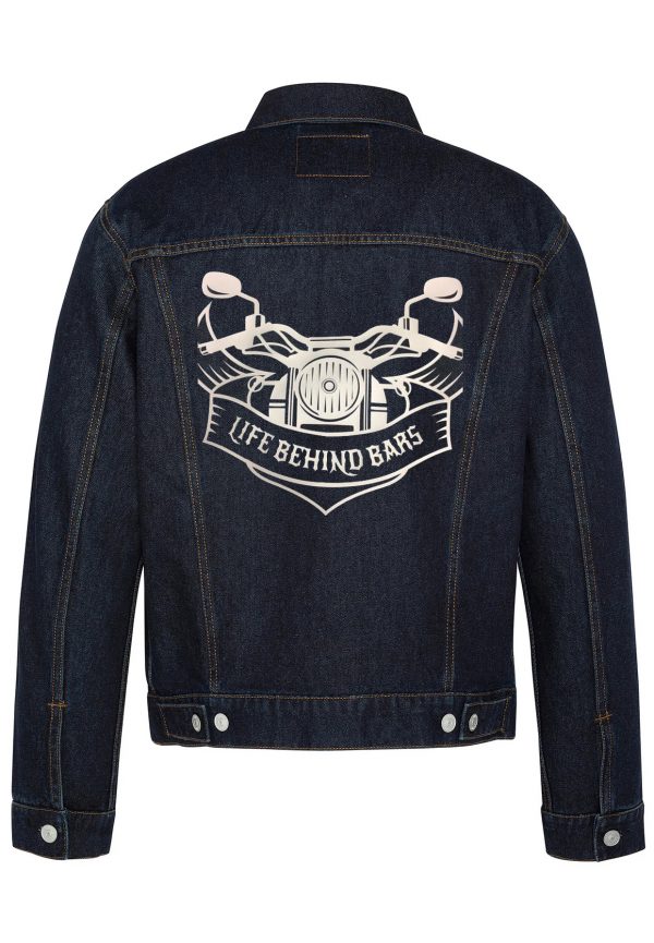 Life Behind Bars Biker Denim Jacket