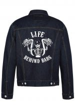 Life Behind Bars Biker Denim Jacket