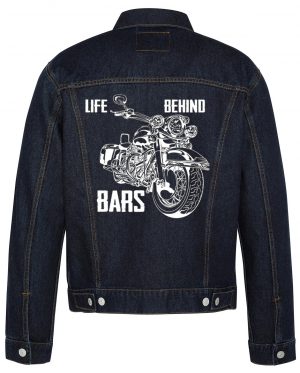 Life Behind Bars Biker Denim Jacket1