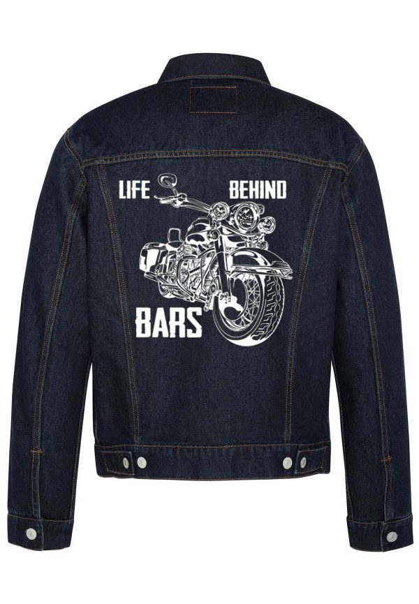 Life Behind Bars Biker Denim Jacket1