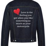 Love Is The Feeling Biker Denim Jacket