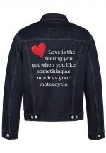 Love Is The Feeling Biker Denim Jacket