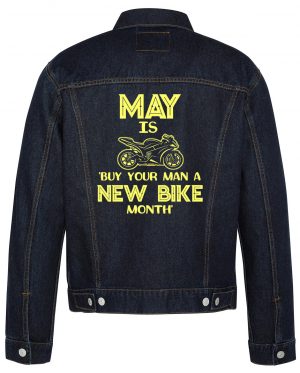 May Is Buy New Bike Month Biker Denim Jacket