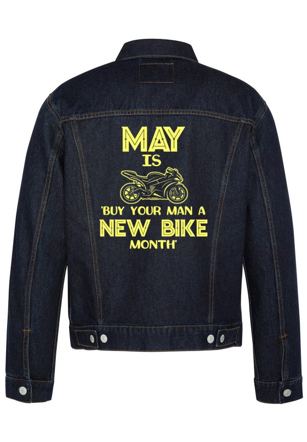 May Is Buy New Bike Month Biker Denim Jacket