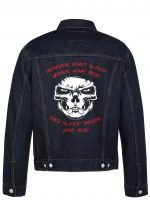 Monster Dont Sleep Biker Denim Jacket