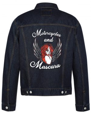 Motorcycles And Mascara Biker Denim Jacket