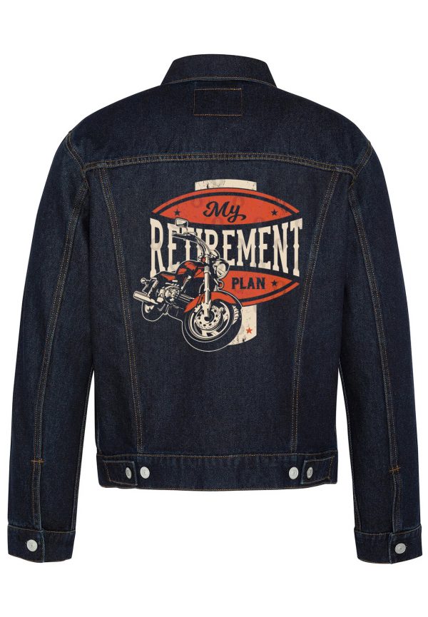 My Retirement Plan Biker Denim Jacket