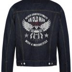 Never Underestimate An Oldman Biker Denim Jacket