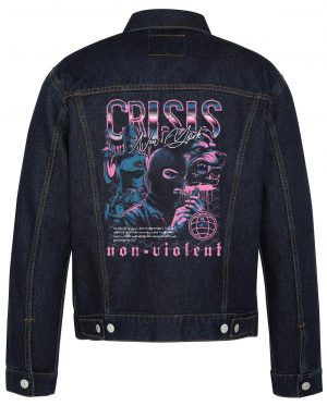 New York Crisis Biker Denim Jacket