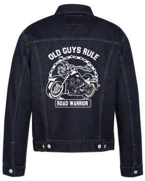 Old Guys Rule Biker Denim Jacket