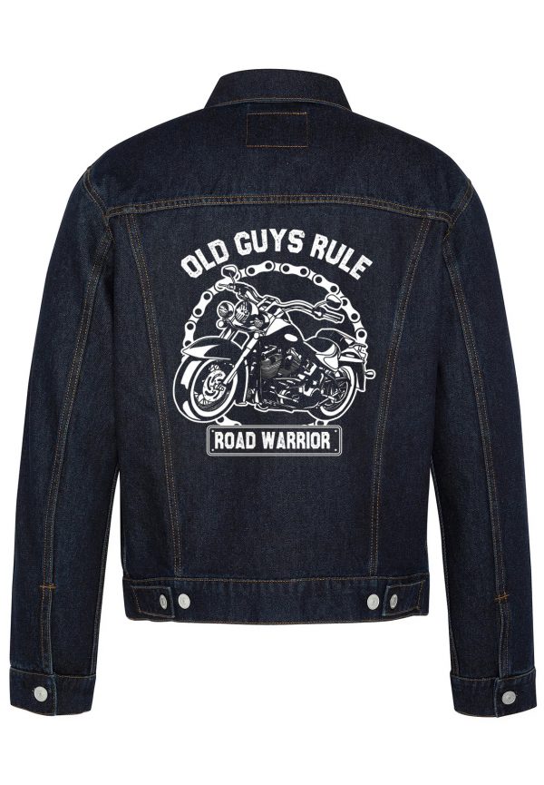 Old Guys Rule Biker Denim Jacket