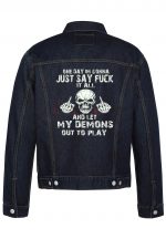 One Day Im Gonna Just Say Fuck It All Biker Denim Jacket