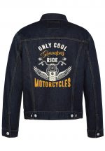 Only Cool Grandpas Ride Motorcycles Biker Denim Jacket