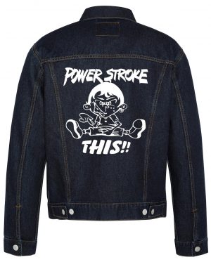 Power Stroke This Biker Denim Jacket