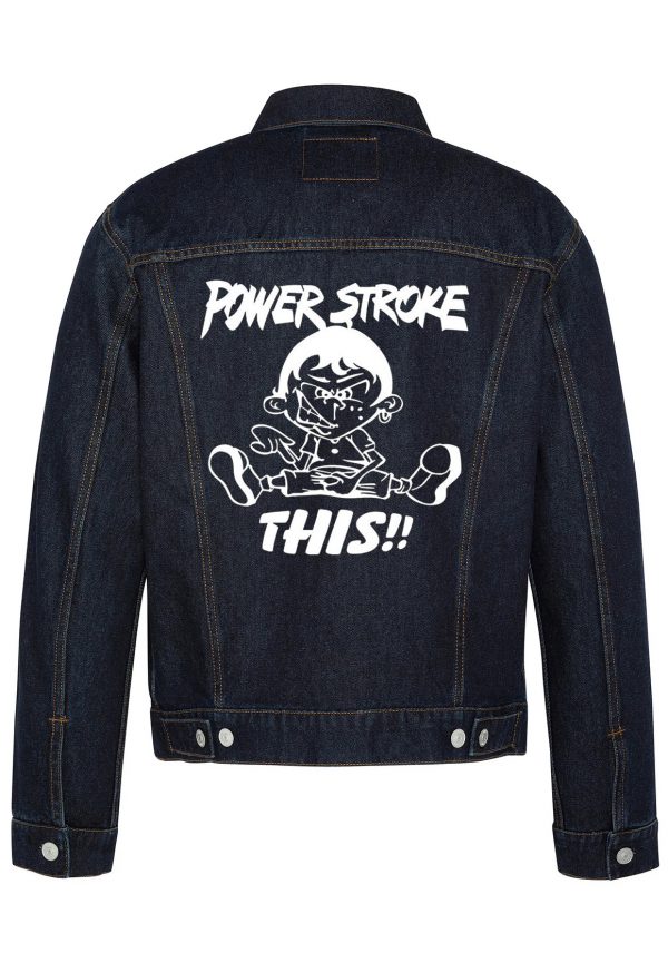 Power Stroke This Biker Denim Jacket