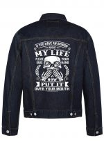 Put It Over Your Mouth Biker Denim Jacket