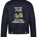 Put The Fun Between Your Legs Biker Denim Jacket