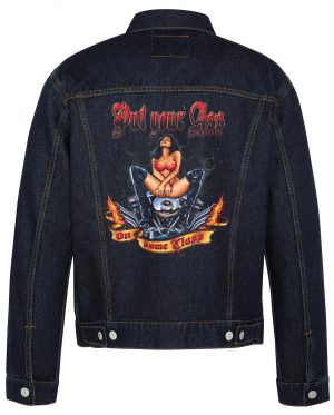 Put Your Ass Biker Denim Jacket