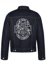 Real Men Love Curves Biker Denim Jacket