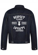 Respect And Loyalty Biker Denim Jacket