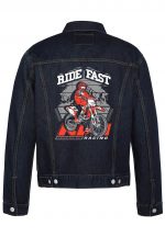 Ride Fast Biker Denim Jacket