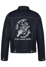 Ride Ladies Ride Biker Denim Jacket