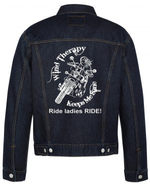 Ride Ladies Ride Biker Denim Jacket