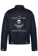 Ride Or Die Biker Denim Jacket1