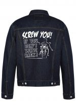 Screw You Biker Denim Jacket