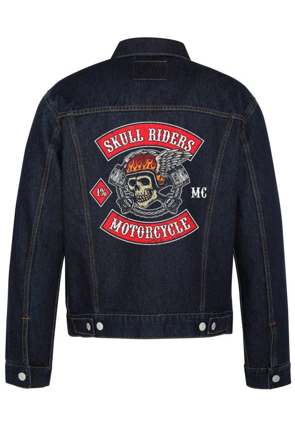 Skull Riders Biker Denim Jacket