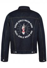 Some Girls Wear Pink Biker Denim Jacket