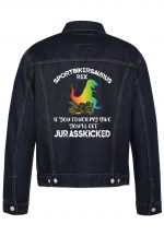 Sportbikersaurus Rex Biker Denim Jacket