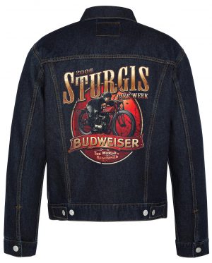 Sturgis Bike Week Budweiser Biker Denim Jacket