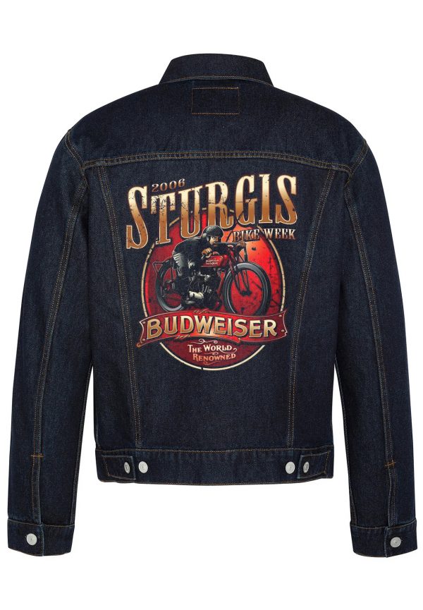 Sturgis Bike Week Budweiser Biker Denim Jacket